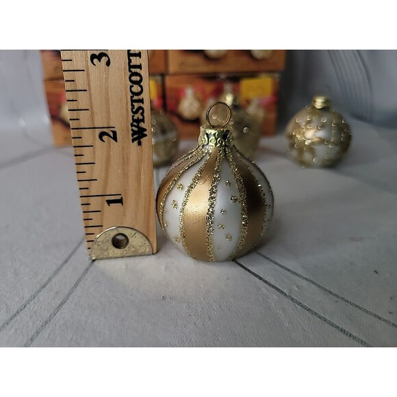 20 Giftco Christmas Holiday Glitter Ornament Place Card Holders 2" Tall w Boxes - Picture 8 of 15